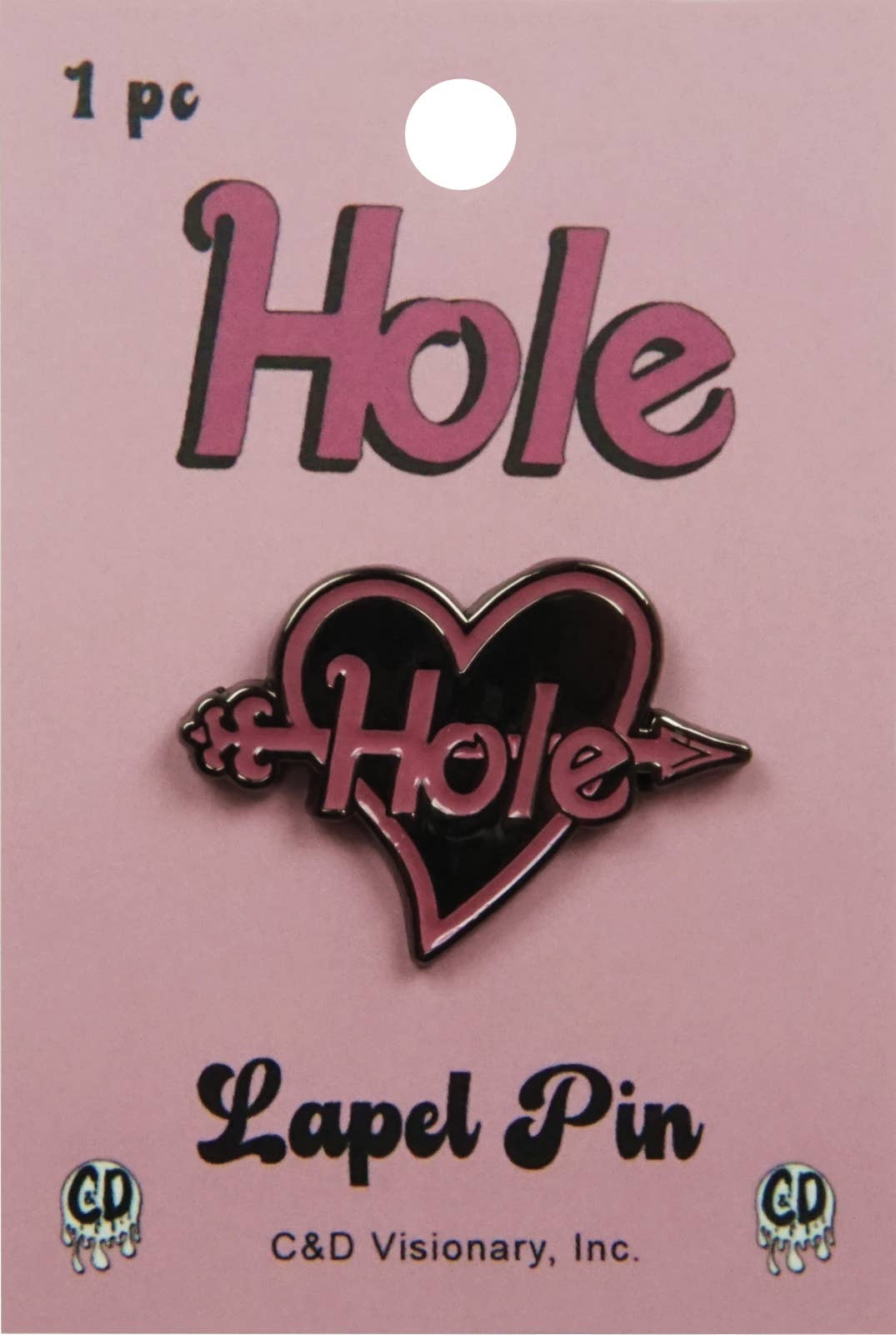 Hole - Enamel Pin - Heart With Arrow Logo