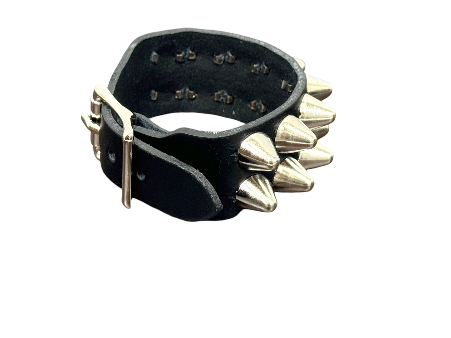 BUCKLE BRACELET WITH2 ROW UK 77 CONEHEAD STUDS - BC189UK77