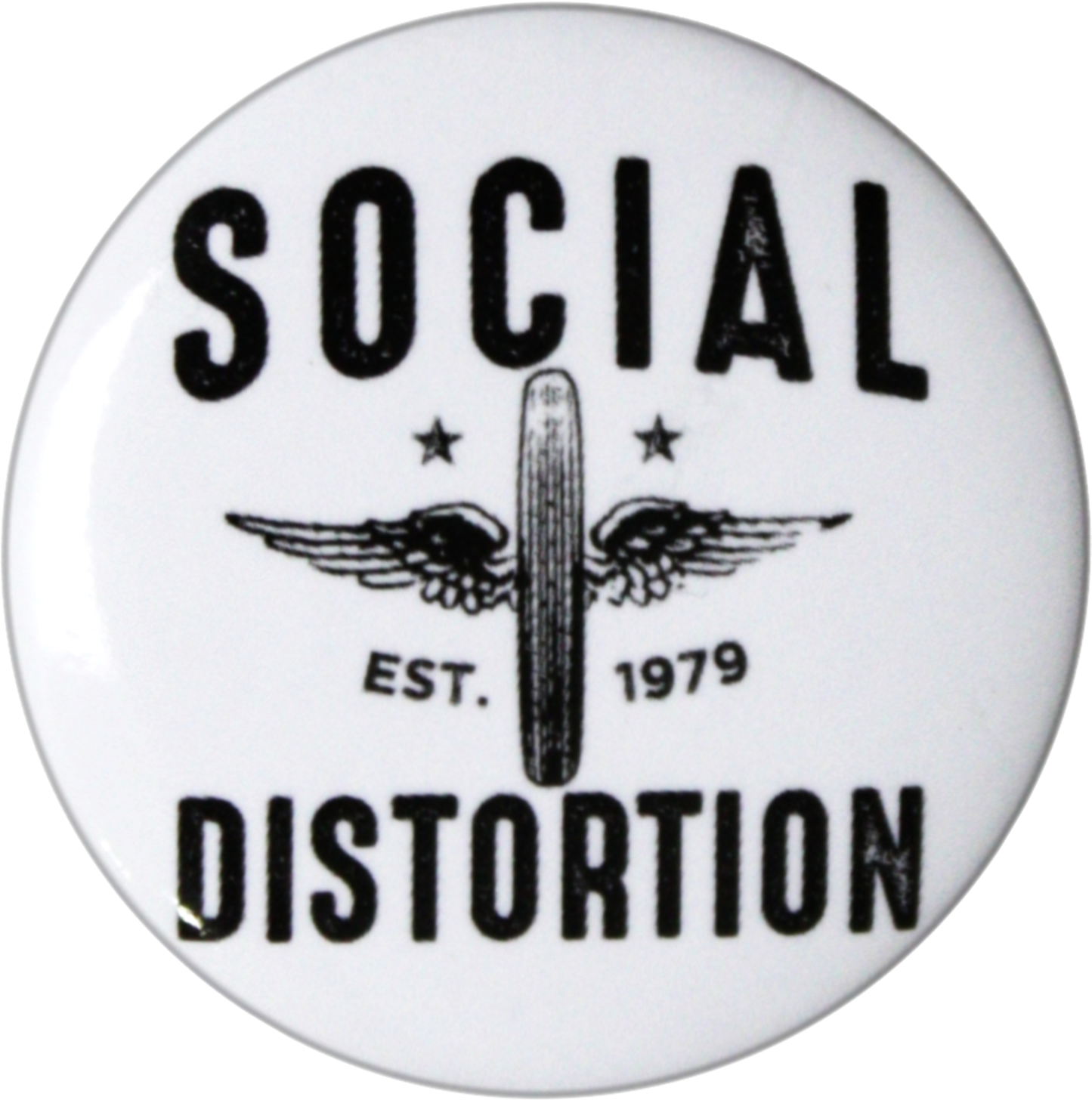 Social Distortion - Wings Pin-on Button - 1.25 Inch