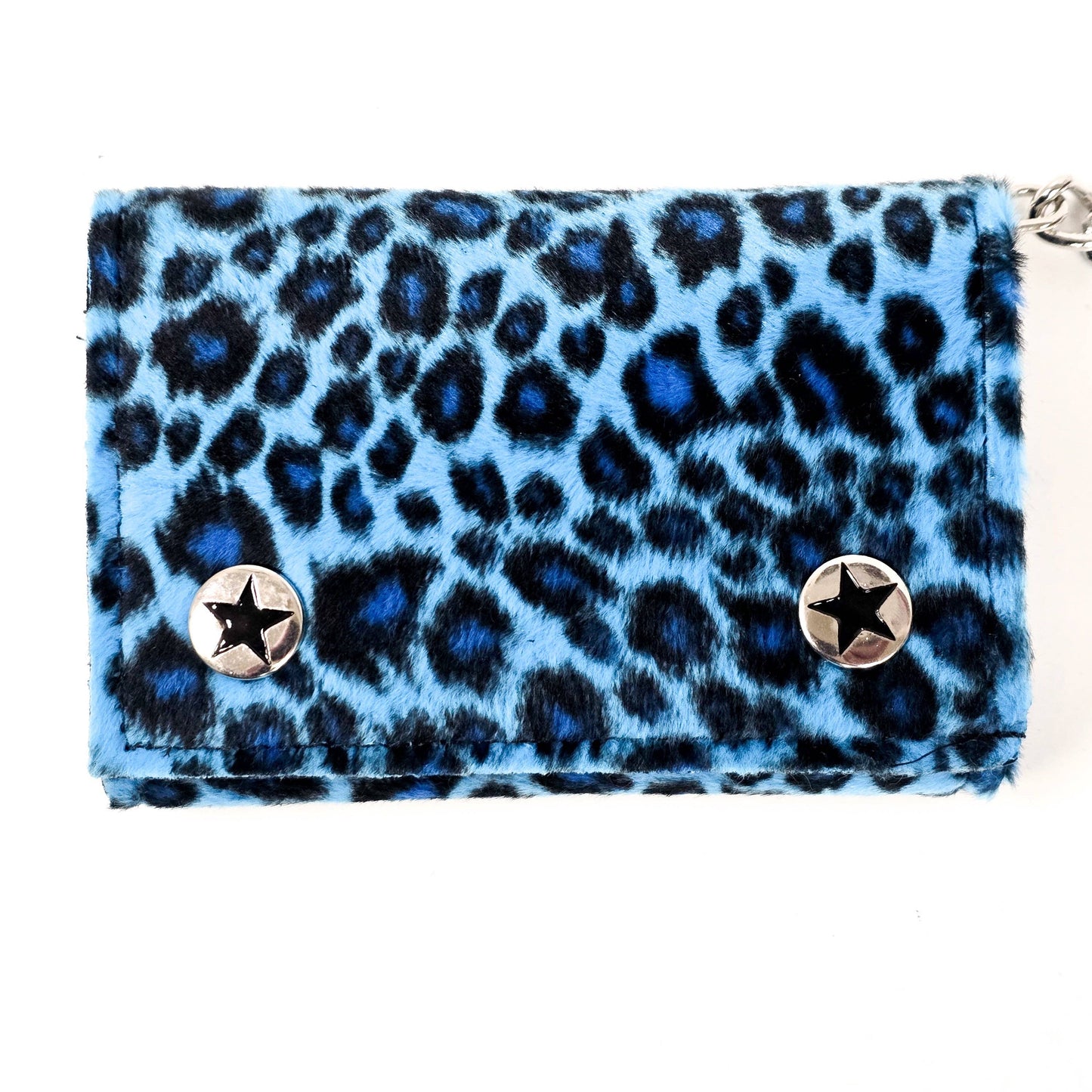 WF-LEO FUZZY LEOPARD WALLET GEUINE LEATHER INSIDE