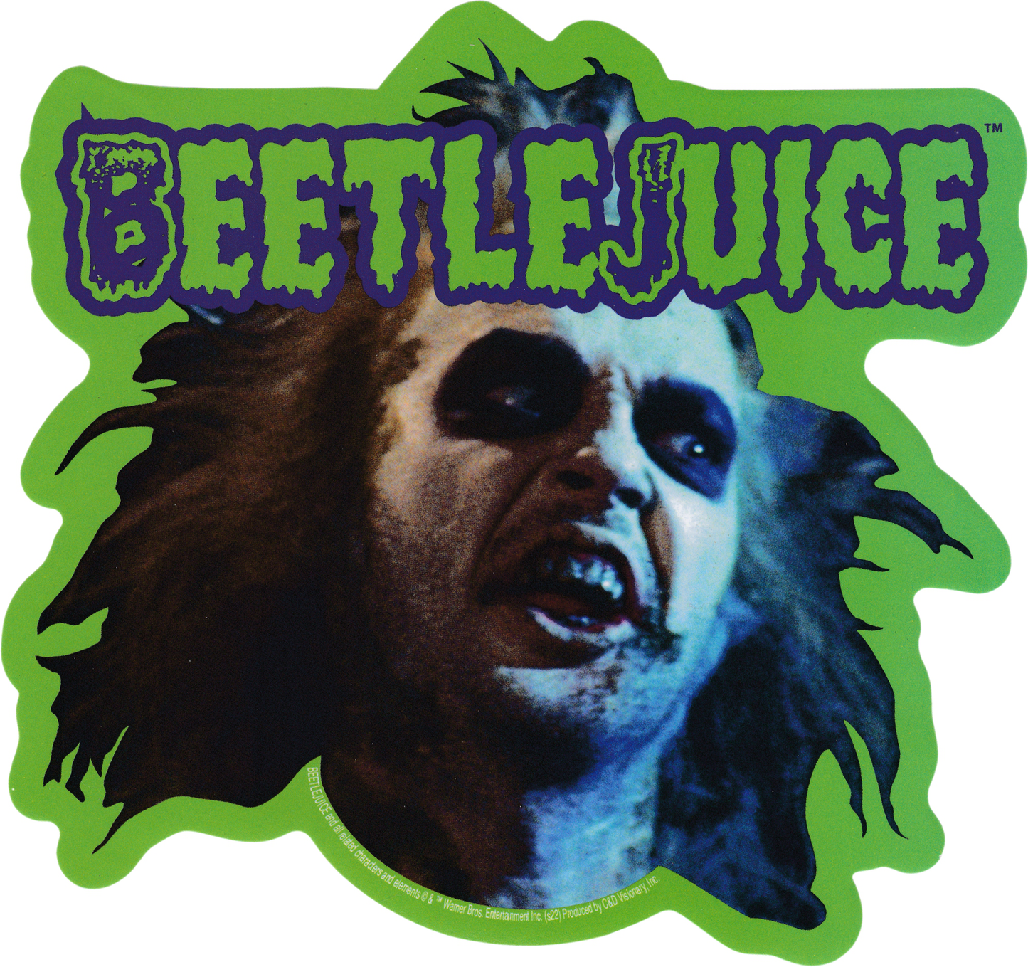 Beetlejuice "Face Shot With Logo" Sticker