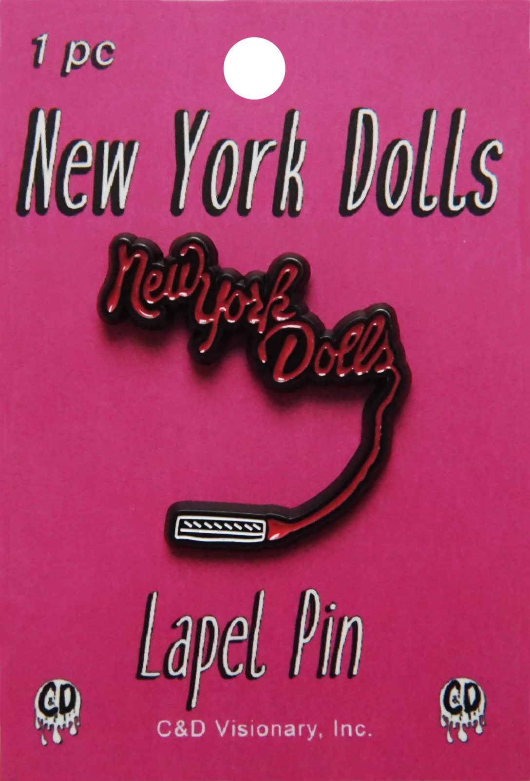 New York Dolls - Smeared Lipstick Logo - Enamel Pin