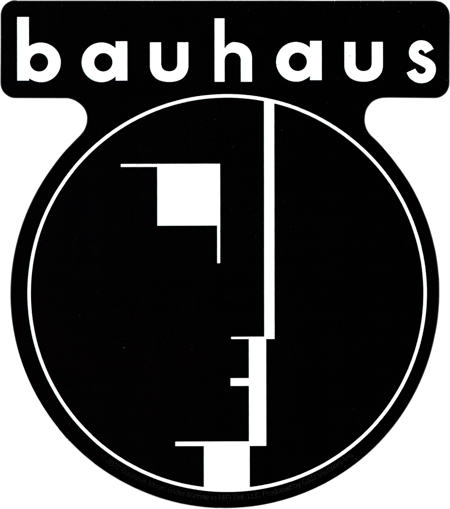 Bauhaus - Black And White Logo Sticker