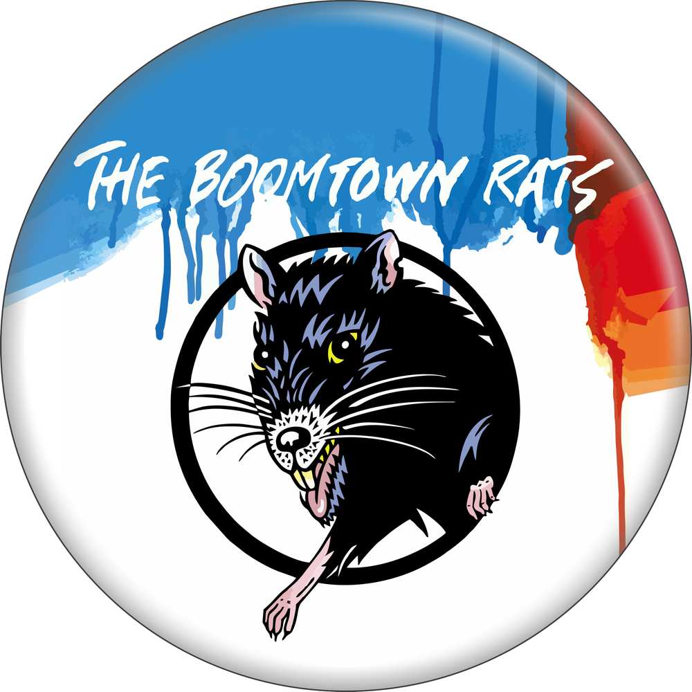 Boomtown Rats - Rat Logo Pin-on Button - 1.5 Inch