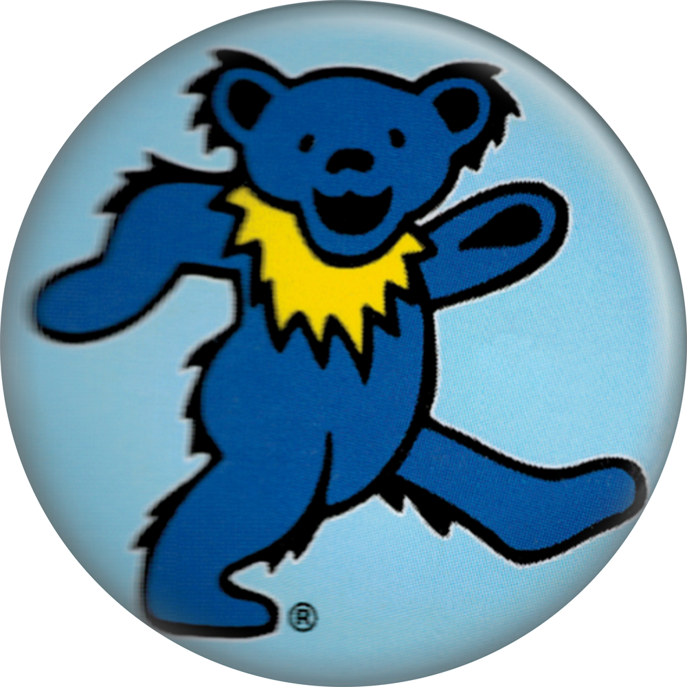 Grateful Dead - Blue Jerry Bear - Pin-on Button - 1.25 Inch