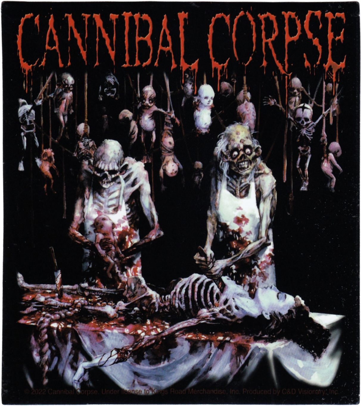 Cannibal Corpse - "Butchered At Birth" Cover Art Sticker