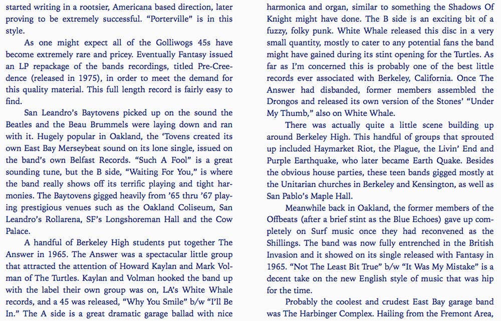 Rock & Roll of San Francisco's East Bay 1950-1980 (Zine)