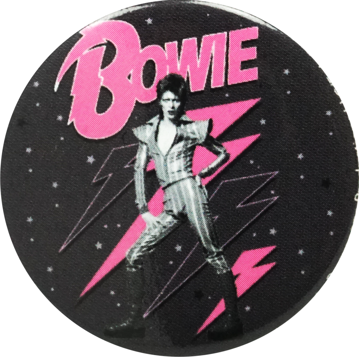 David Bowie - Pink Lightning Pin-on Button - 1.25 Inch