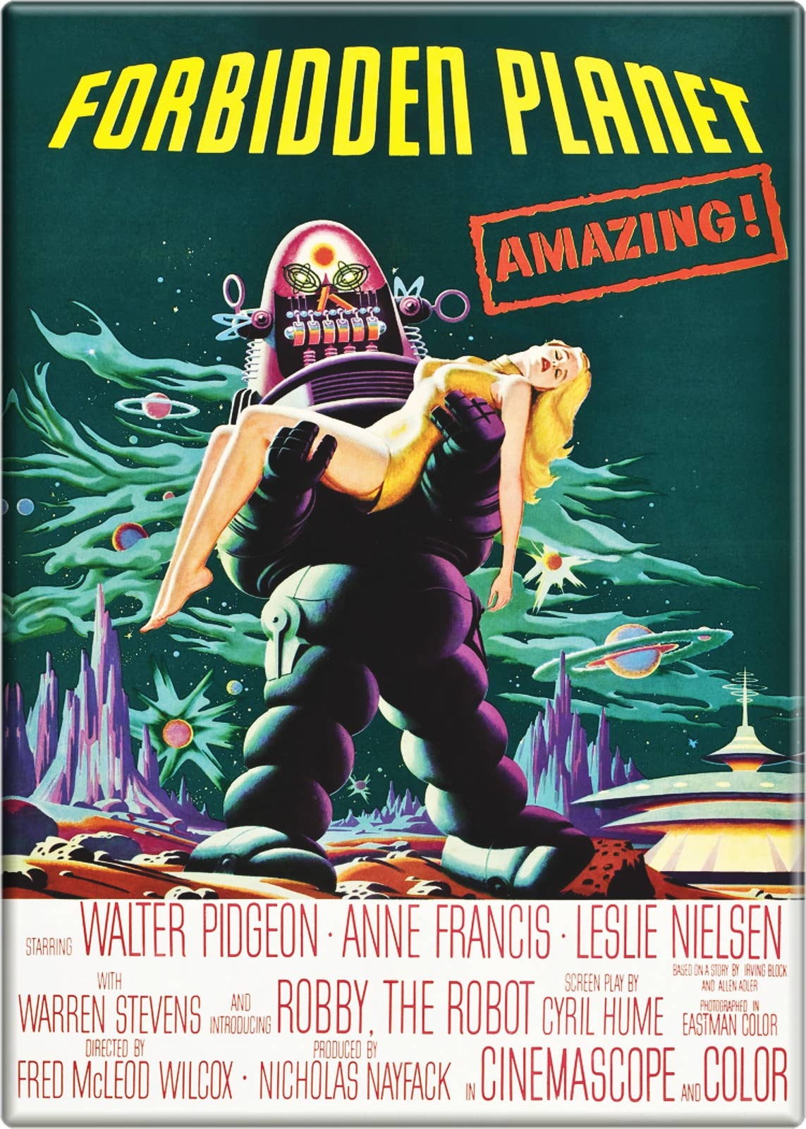 Magnet - "Forbidden Planet" Vintage Poster Reproduction