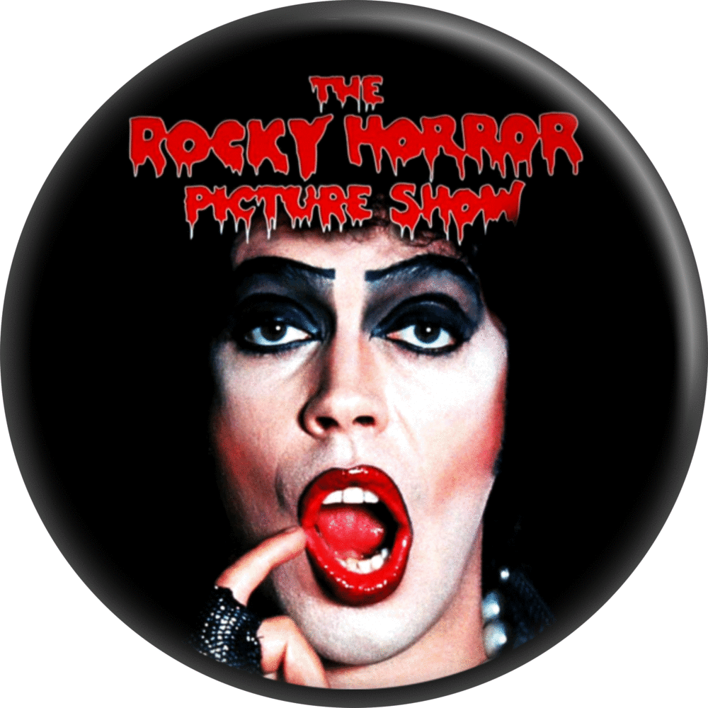 Rocky Horror - Frank With Logo Pin-on Button - 1.25 Inch