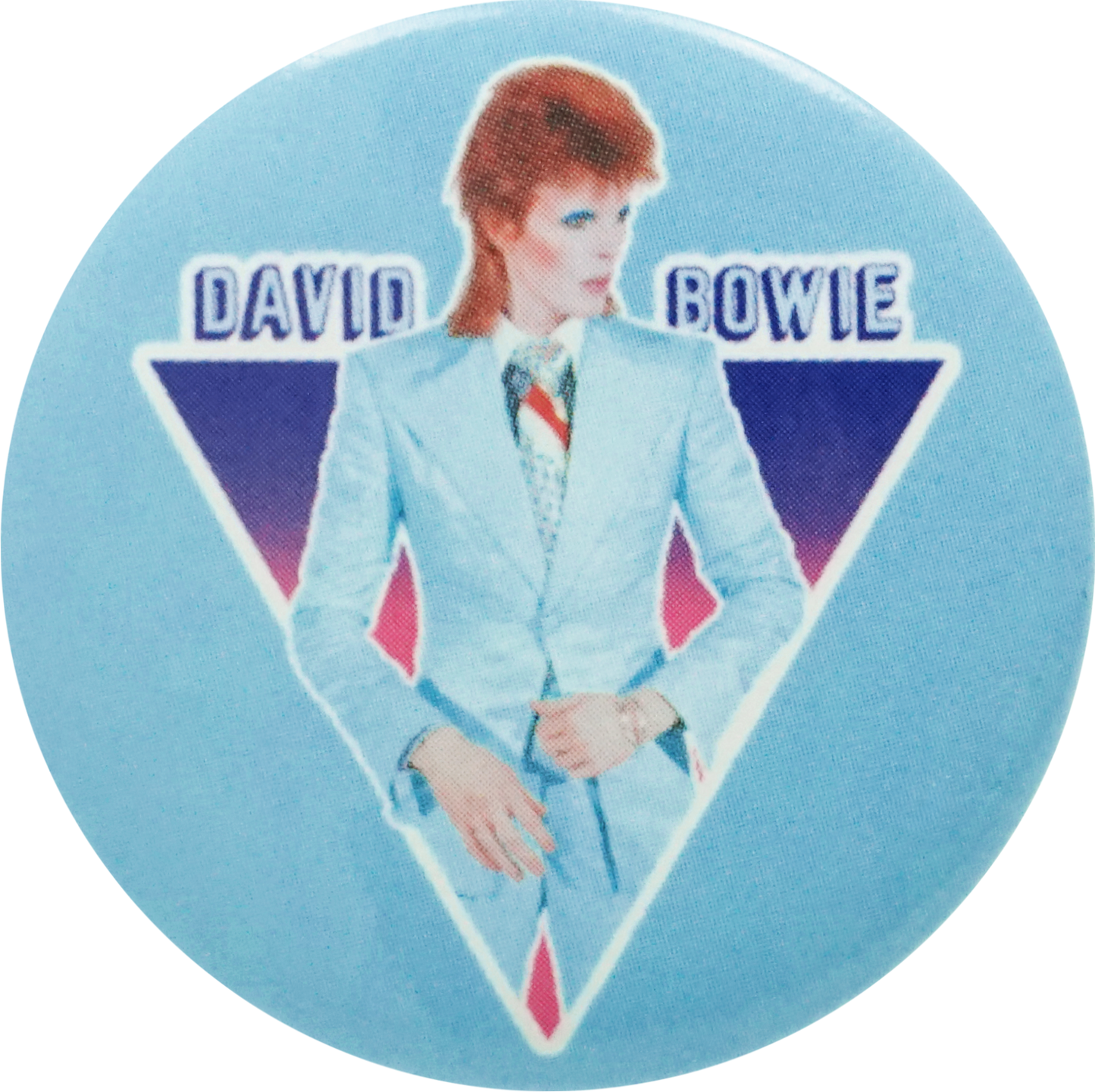 Bowie, David - Powder Blue Suit Pin-on Button - 1.25 Inch