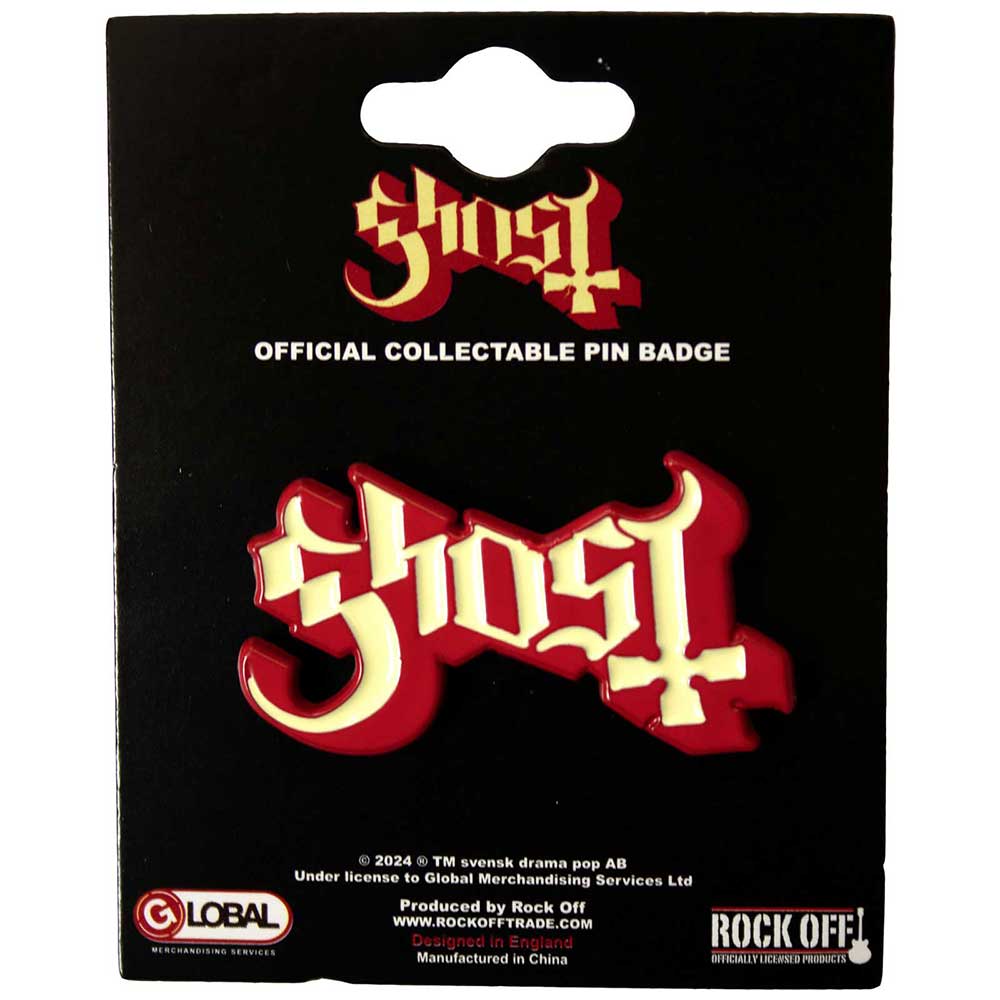 Ghost (Logo Red Shadow) Enamel Pin