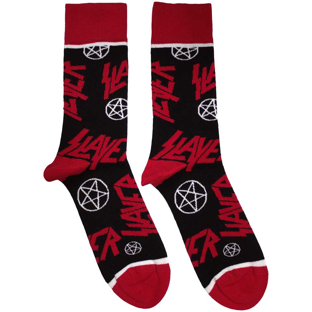 Slayer (Logo and Pentagrams) Socks
