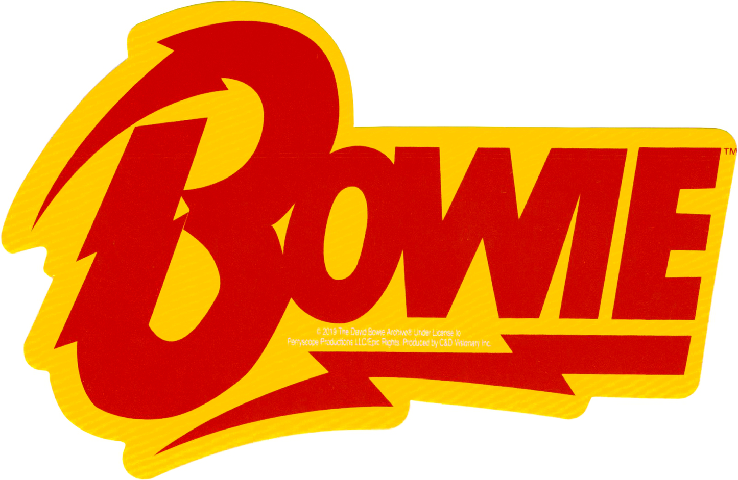 David Bowie- Red And Yellow Logo - Sticker
