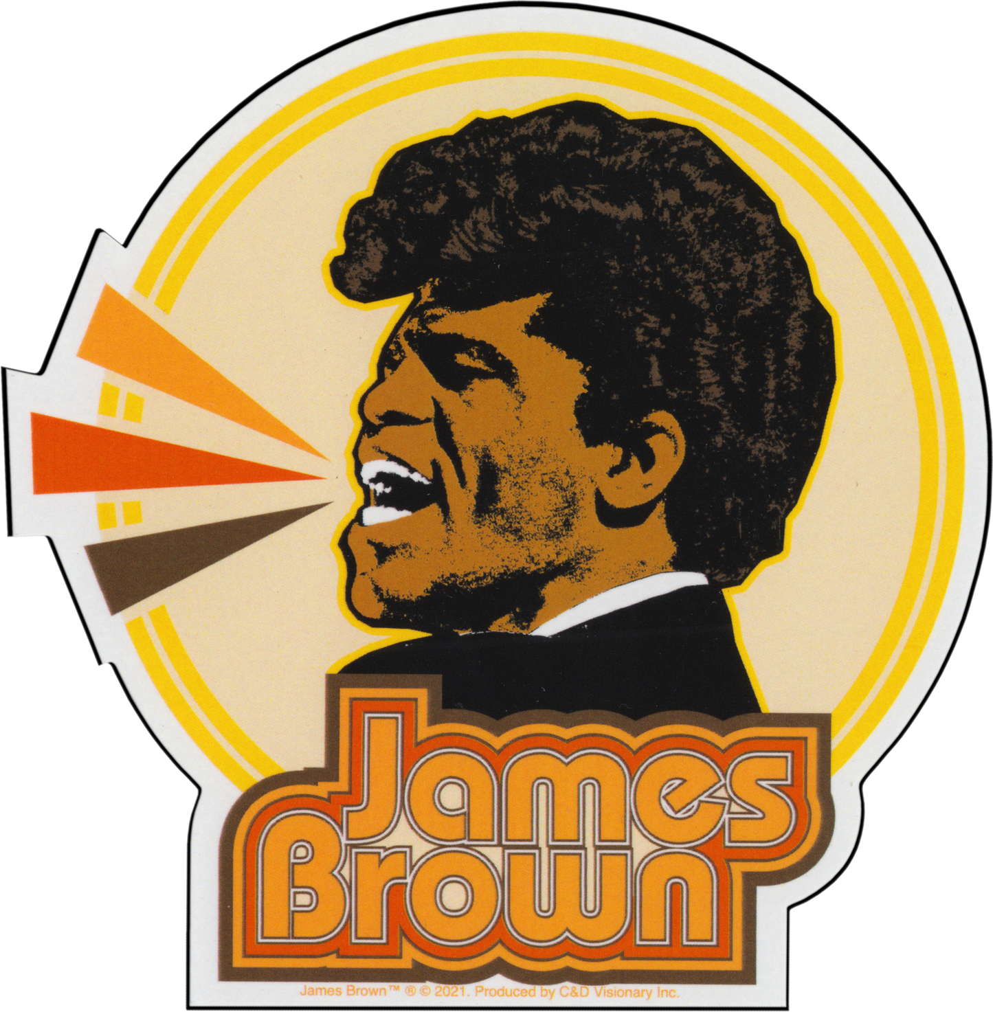 Brown, James - Singing Illustrated - Sticker