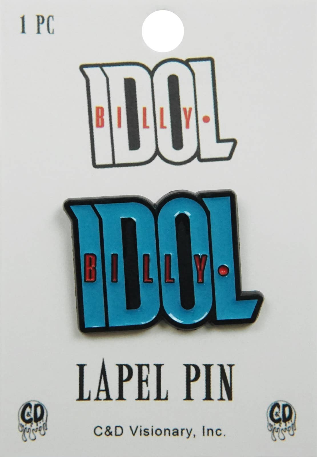 Billy Idol - Red And Blue Logo - Enamel Pin