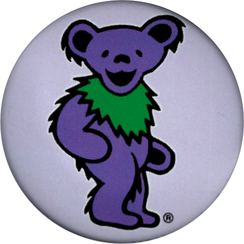 Grateful Dead - Purple J. Bear Pin-on Button - 1.25 Inch