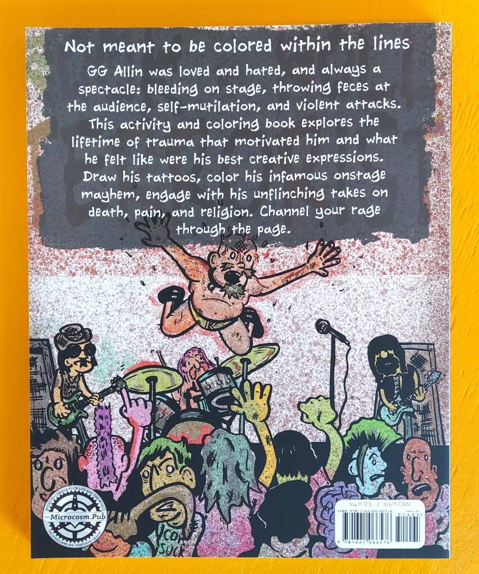 GG Allin Rock & Roll Coloring Book