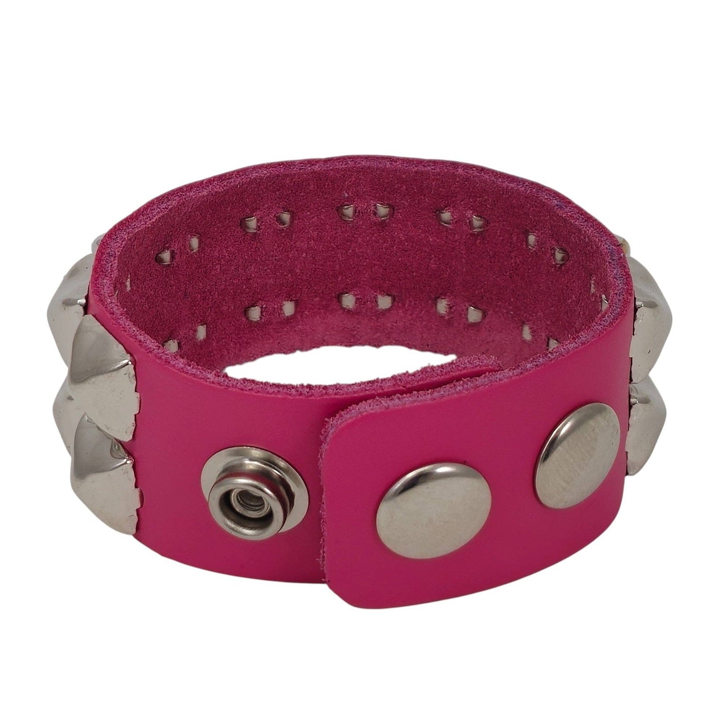 BC112ITL  ITALIAN GENUINE LEATHER DOUBLE ROW  STUDDED BRACELET