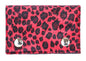 WF-LEO   FUZZY LEOPARD WALLET GEUINE LEATHER INSIDE