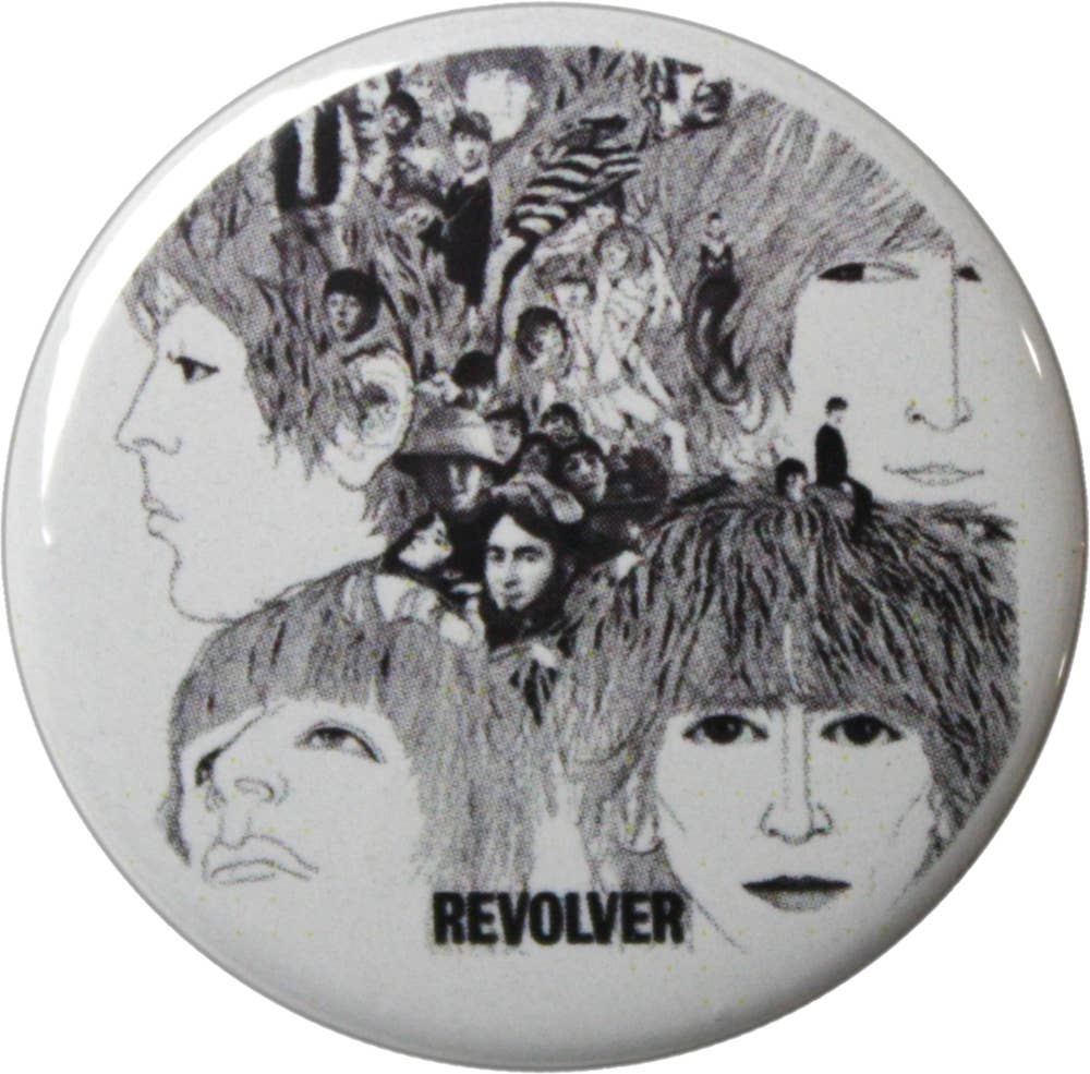 Beatles "Revolver" Cover Pin-on Button - 1.25 Inch