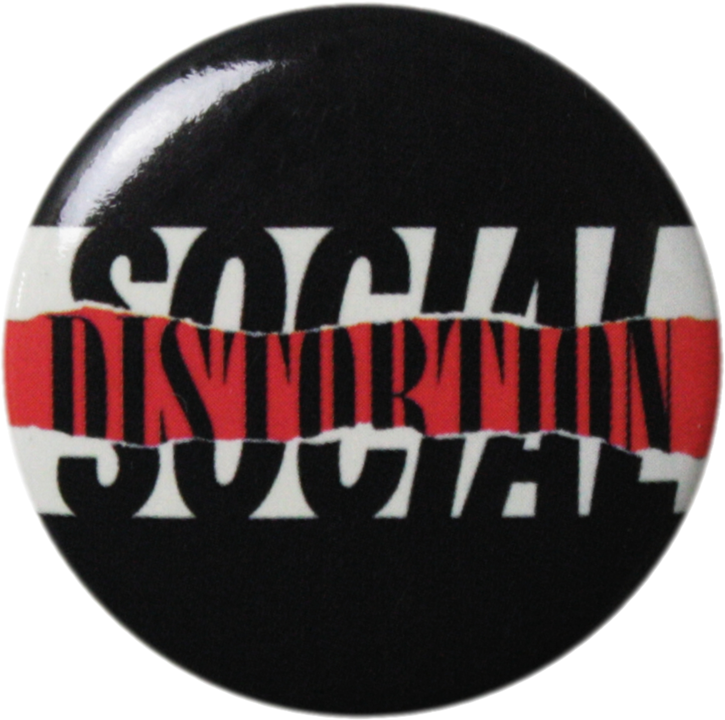 Social Distortion - Ripped Pin-on Button - 1.25 Inch