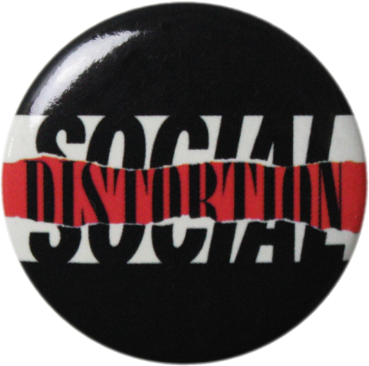 Social Distortion - Ripped Pin-on Button - 1.25 Inch