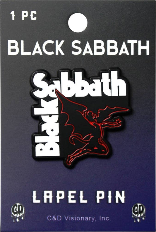 Black Sabbath - Winged Demon With Logo Enamel Pin