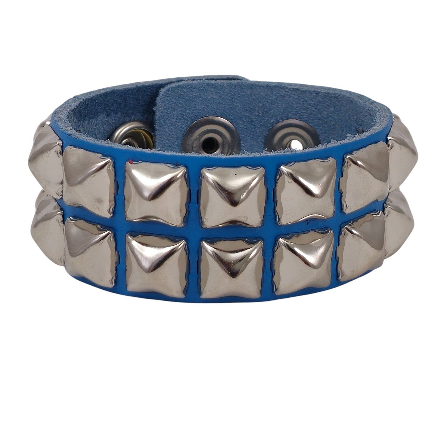 BC112ITL  ITALIAN GENUINE LEATHER DOUBLE ROW  STUDDED BRACELET
