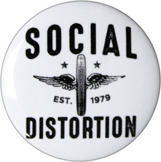 Social Distortion - Wings Pin-on Button - 1.25 Inch