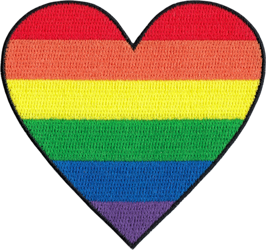 Patch - Heart - Pride Rainbow - 3"