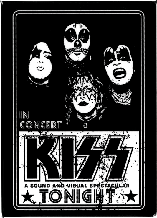 Kiss - Black And White Concert Poster Reproduction Magnet