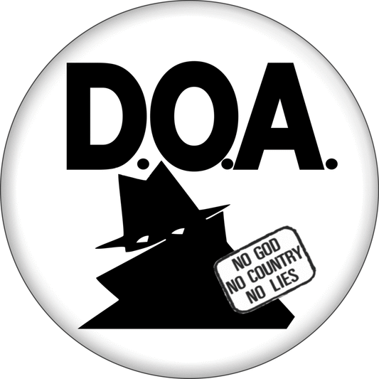 D.O.A. - "No God, No Country..." Pin-on Button - 1.25 Inch