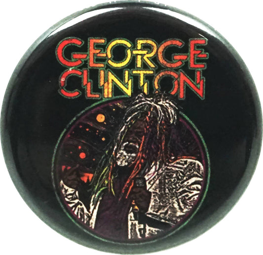 Clinton, George - Illustrated Pin-on Button - 1.25 Inch