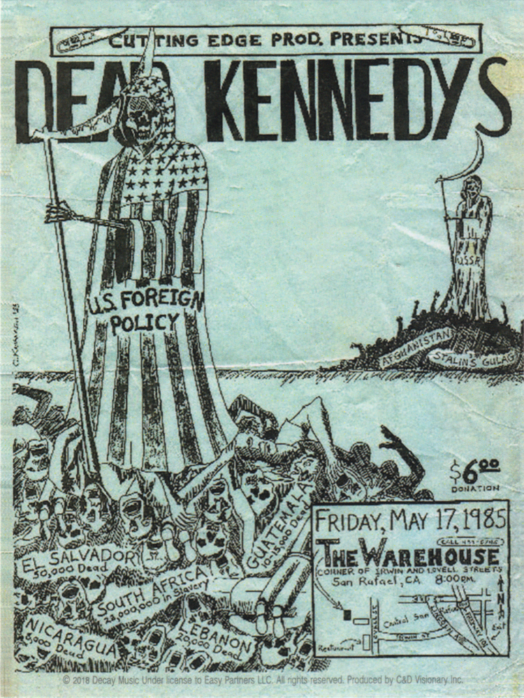 Dead Kennedys - Blue Concert Poster Sticker