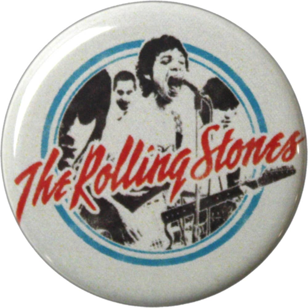 Rolling Stones - Mick Singing Pin-on Button - 1.25 Inch