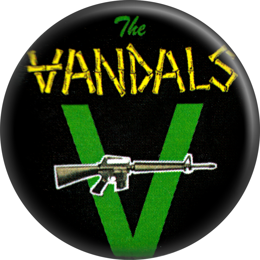 Pin-on Button - 1.25 Inch - The Vandals - Gun Logo