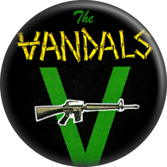 Pin-on Button - 1.25 Inch - The Vandals - Gun Logo