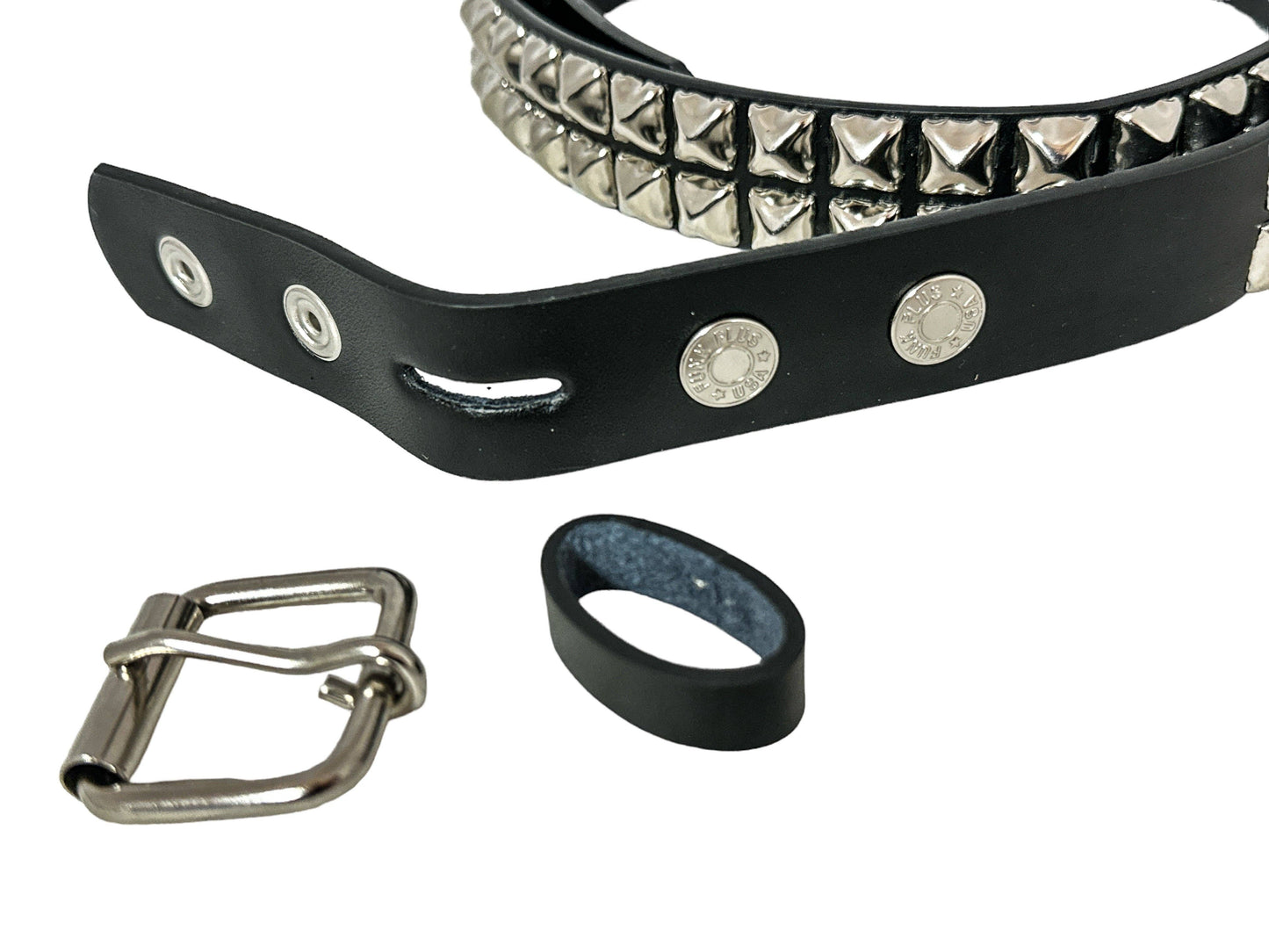 BT117 2 ROW 1/2' PYRAMID STUDS, 1 1/4" WIDE