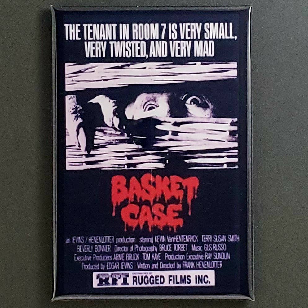 Basket Case Movie Magnet, Button, Wholesale, Lot, DVD, Reanimator, Frankenhooker