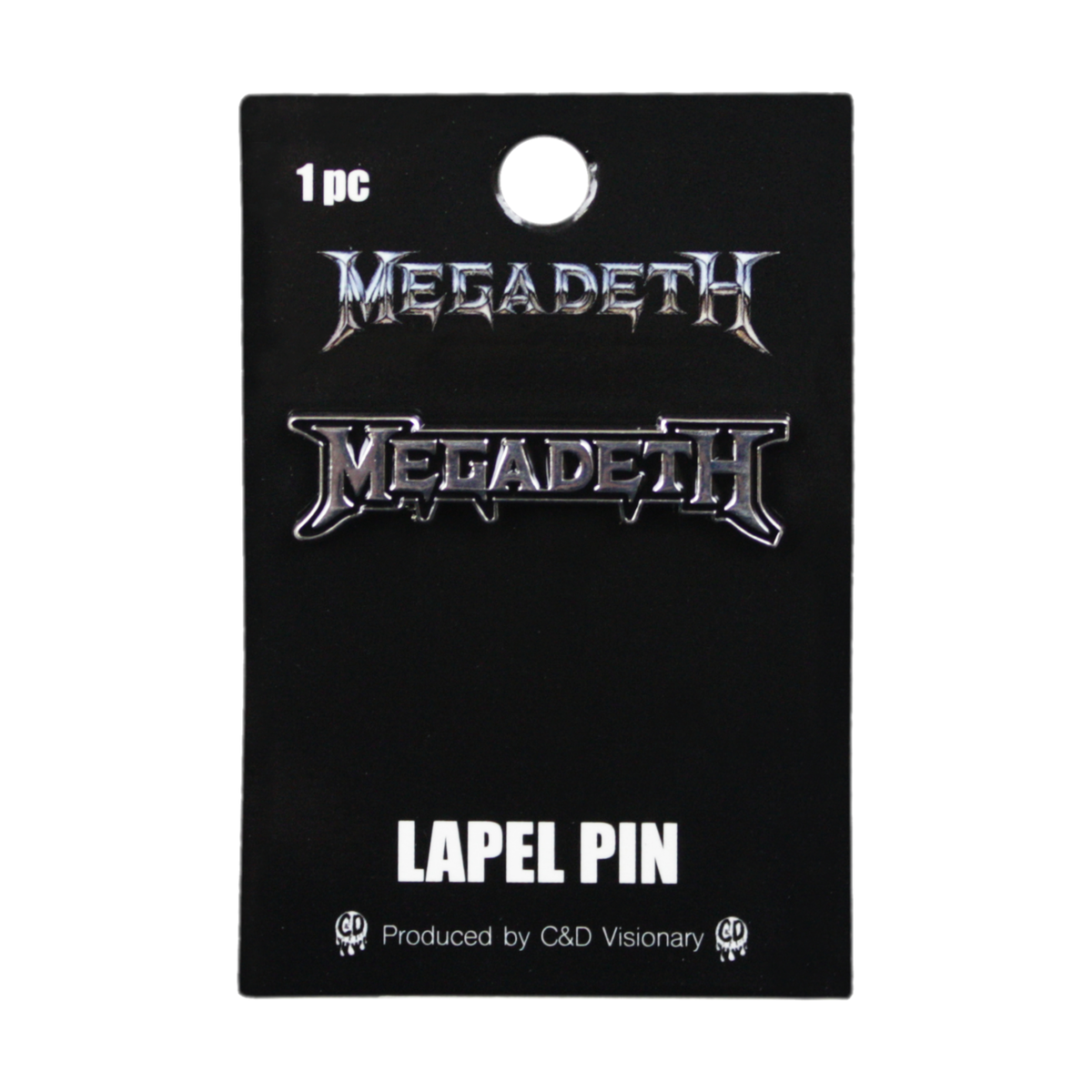 Megadeth - Silver & Black Logo Enamel Pin