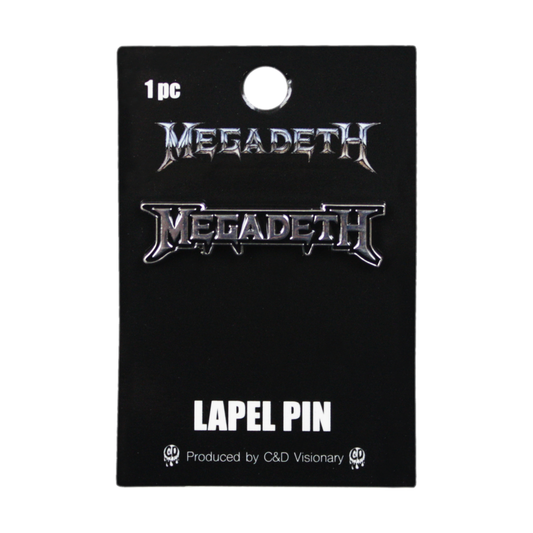 Megadeth - Silver & Black Logo Enamel Pin