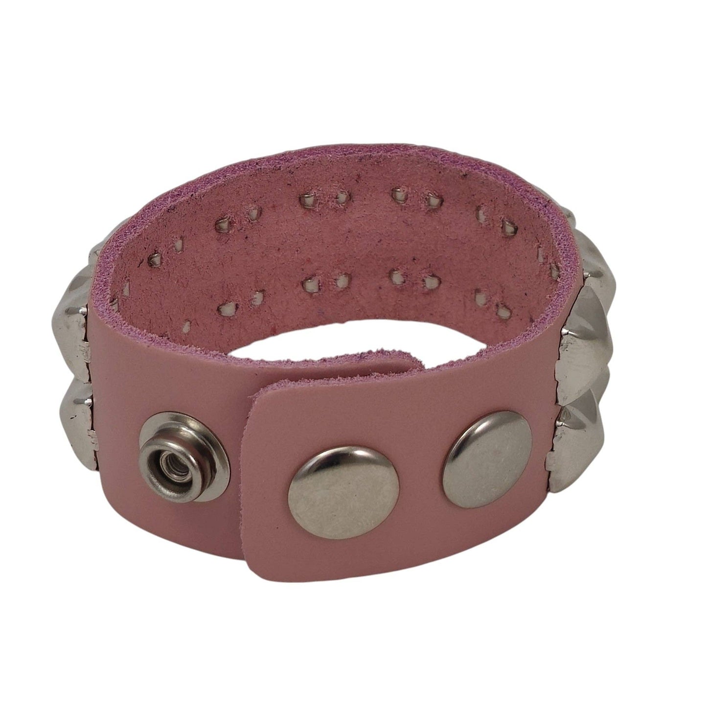 BC112ITL  ITALIAN GENUINE LEATHER DOUBLE ROW  STUDDED BRACELET