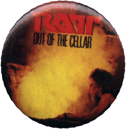 Ratt - "Out Of The Cellar" Art Pin-on Button - 1.25 Inch