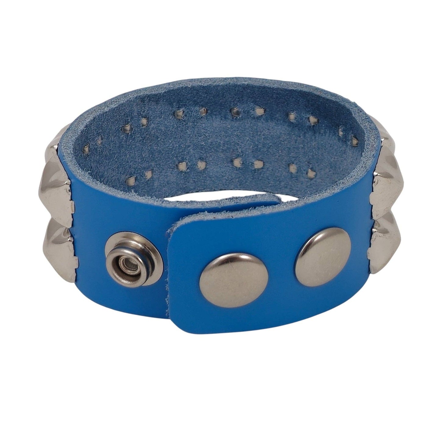 BC112ITL  ITALIAN GENUINE LEATHER DOUBLE ROW  STUDDED BRACELET