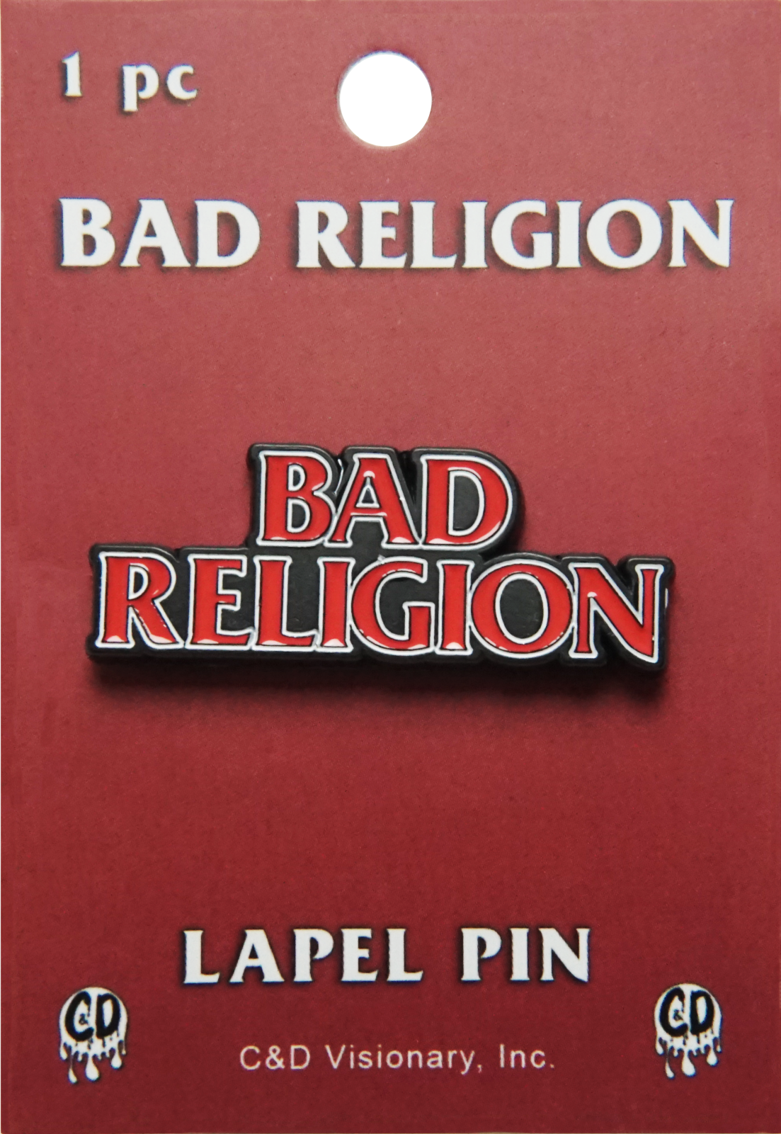 Bad Religion - Enamel Pin - Classic Red And Black Logo