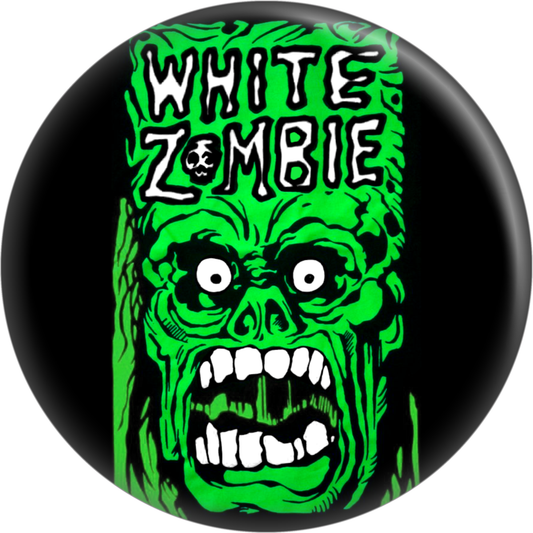 White Zombie Pin-on Button - 1.5 Inch -