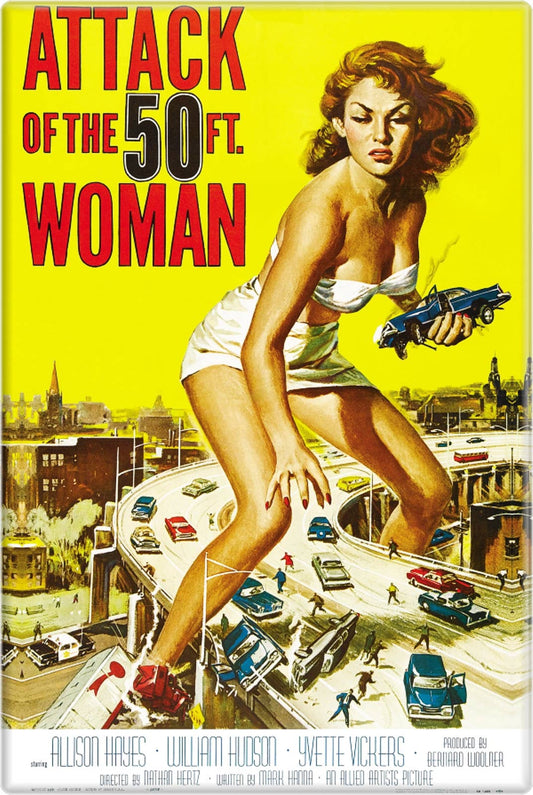 Magnet - "Attack Of The 50ft. Woman" Vintage Poster Repro