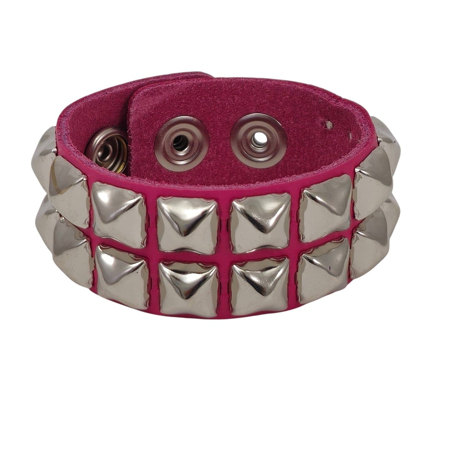 BC112ITL  ITALIAN GENUINE LEATHER DOUBLE ROW  STUDDED BRACELET