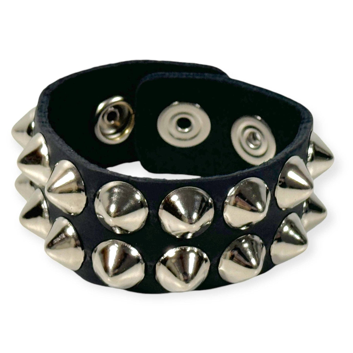 FB149  2 ROW LARGE 1/2" CONICAL BRACELET